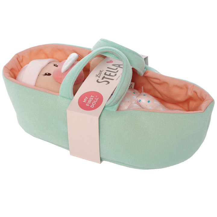 Love, Stella My First Doll & Bassinet Peach