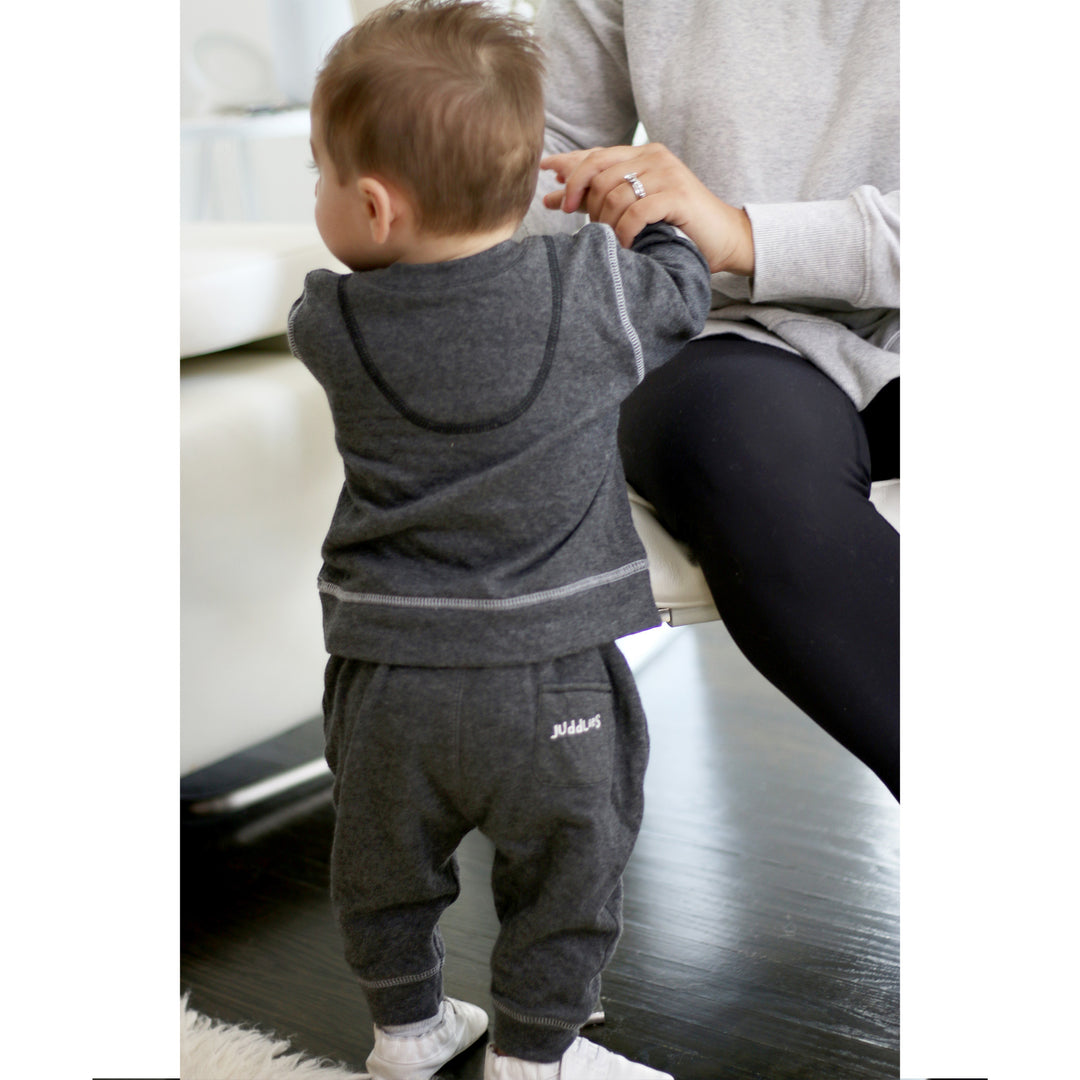 Breathe EZE 2 piece Jogger Set - Charcoal Fleck