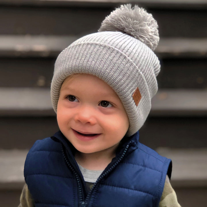 Babyfied Apparel - PomPom Toque - Light Grey