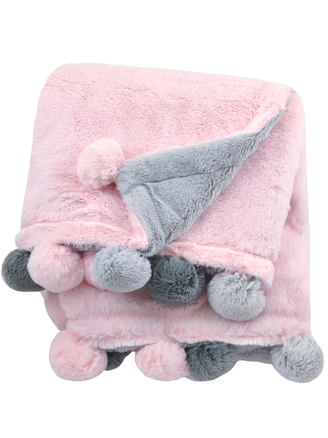 d - Just Born - Plush Blanket - Pink Pom Pom Just Born Cuddle Plush Pink Pom Pom Blanket 32633116711