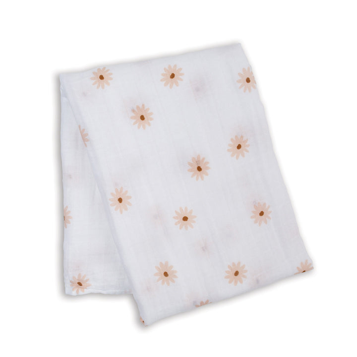 Swaddle Blanket Muslin Cotton LG- Daisies