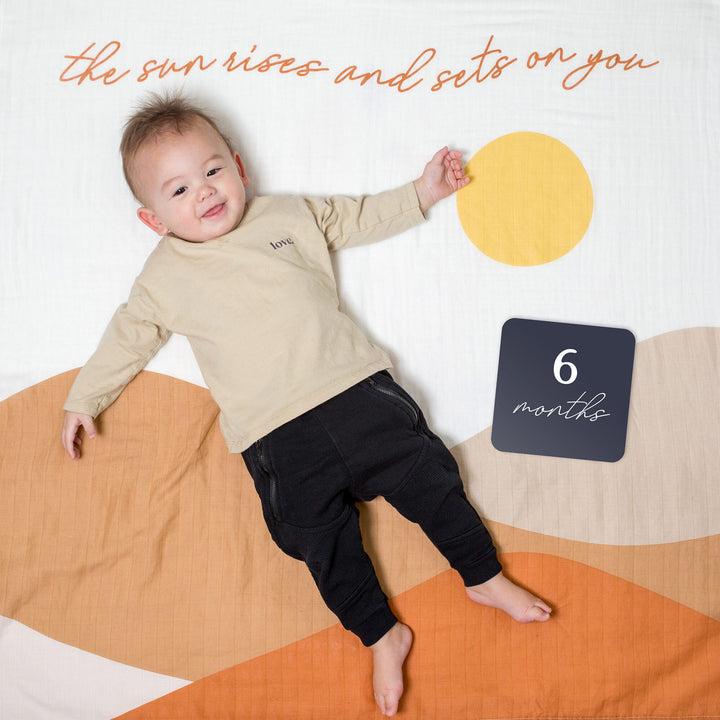 Baby's 1st Year Milestone Blanket - Sunrise