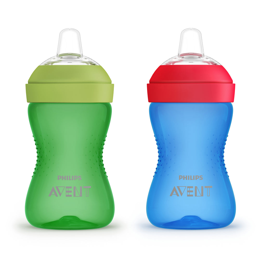 Philips Avent - My Grippy Spout Cup 10oz 2pk Blue-Green r792 My Grippy Sippy Spout Cup - 10oz - Blue/Green - 2 pack 075020070821