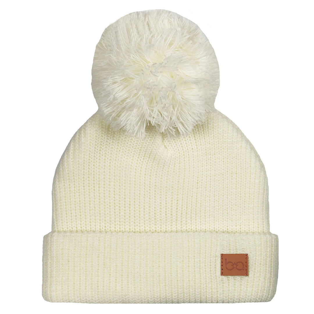 d - Babyfied Apparel - PomPom Toque - Ivory - 6-24m Babyfied Apparel - PomPom Toque - Ivory 628634066256