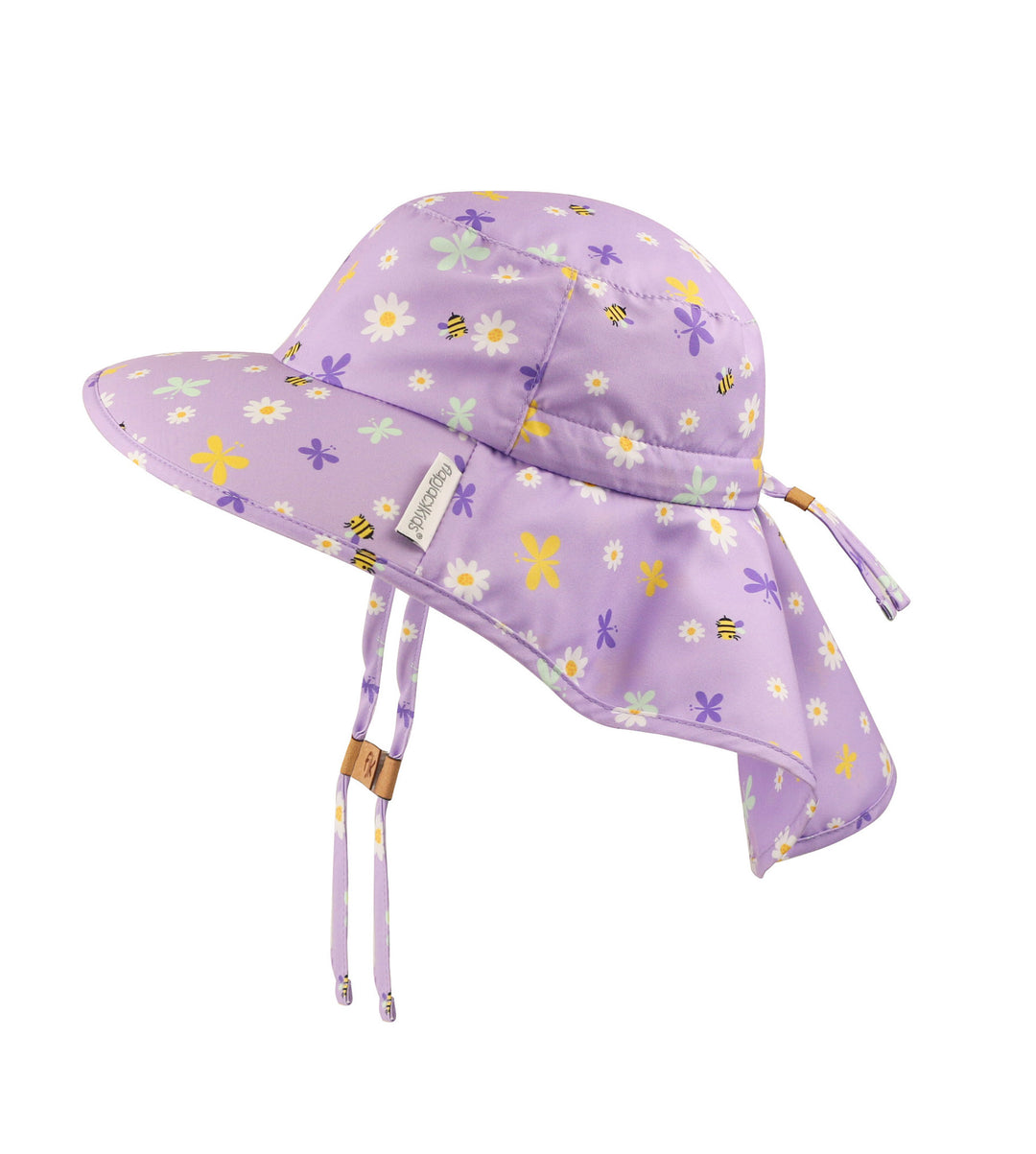 FlapJackKids - Sun Hat Neck Cape - Daisy -Small (6M-2Y) Sun Hat with Neck Cape - Daisy 873874009901