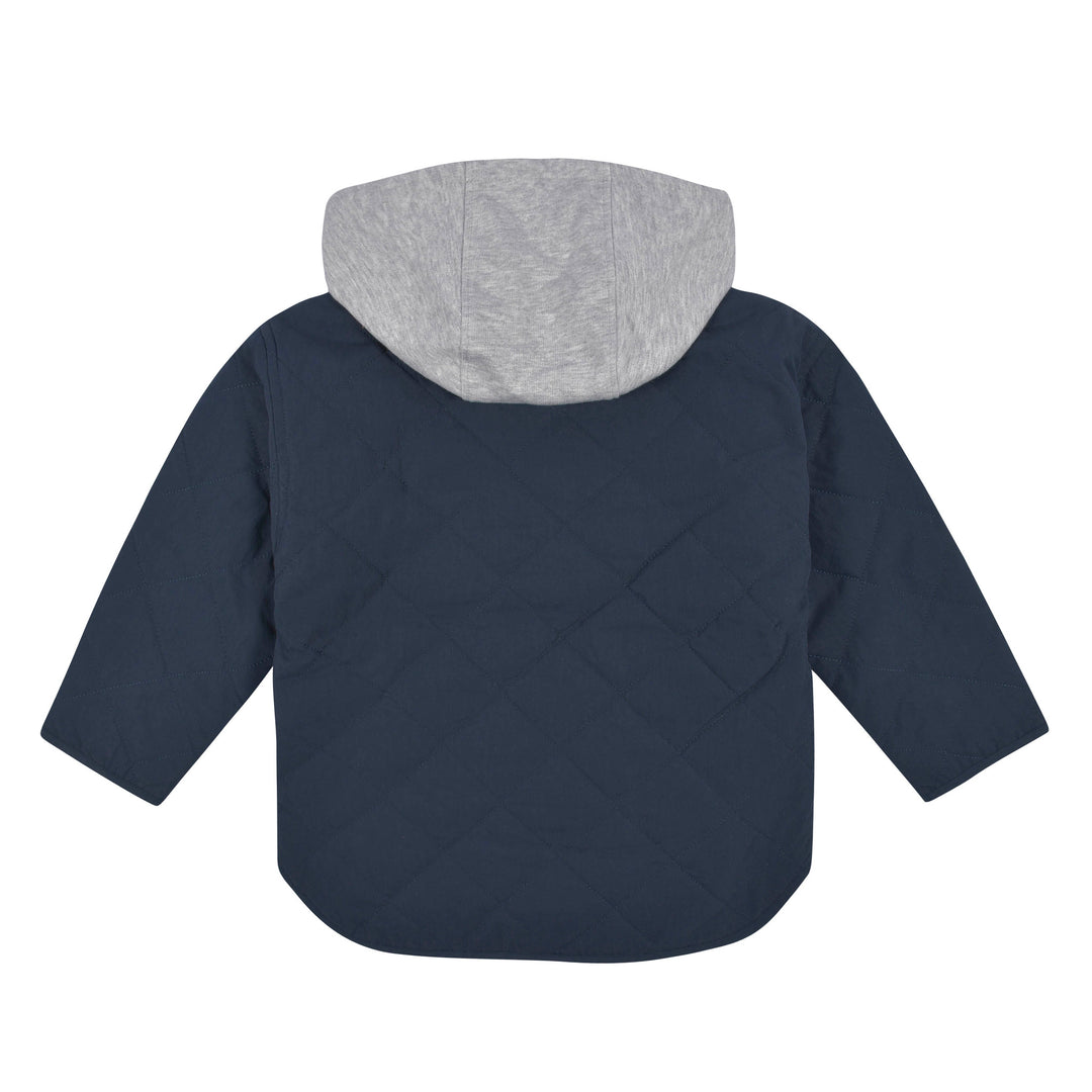 Baby & Toddler Boys Navy Quilted Hooded Jacket