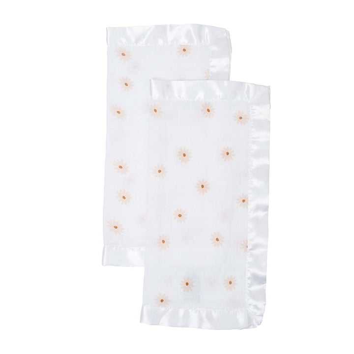 Security Blankets 2PK Muslin Cotton - Daisies