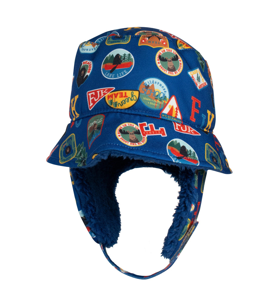 FlapJackKids - Winter Bucket Hat - Patches - Large 4 - 6Y+ Winter Bucket Hat - Patches 873874009420