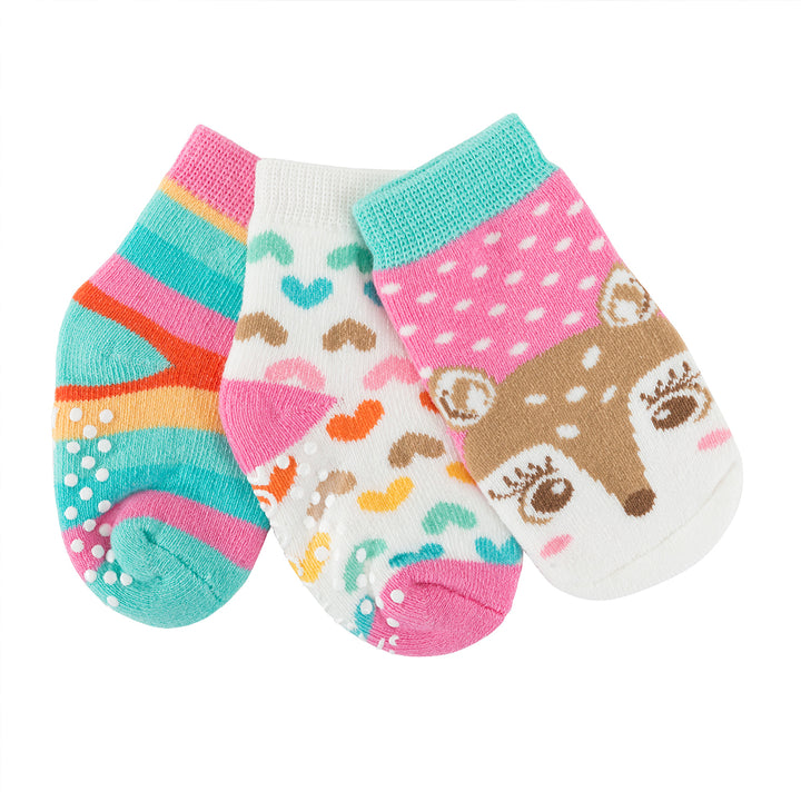 ZOOCCHINI - 3pair Comfort Terry Socks Fiona the Fawn 0-24M Comfort Terry Socks Set - 3 Pair -  Fiona the Fawn 0-24M 810608030350