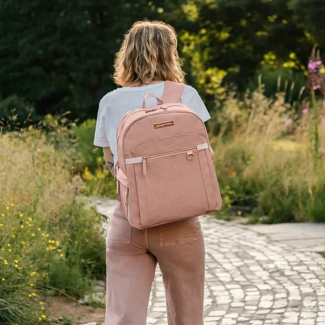 2-in-1 Provisions Backpack Diaper Bag in Toffee Rose