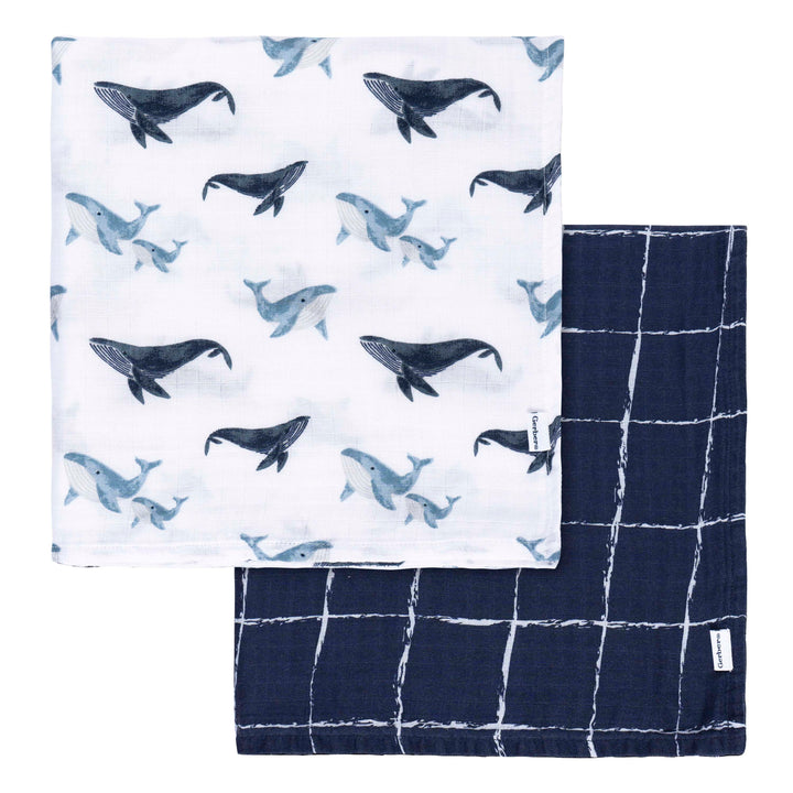 Gerber - OP2304 - 2pk Muslin Blanket - Coastal Calm 2 Pack Muslin Blanket - Coastal Calm 013618469145