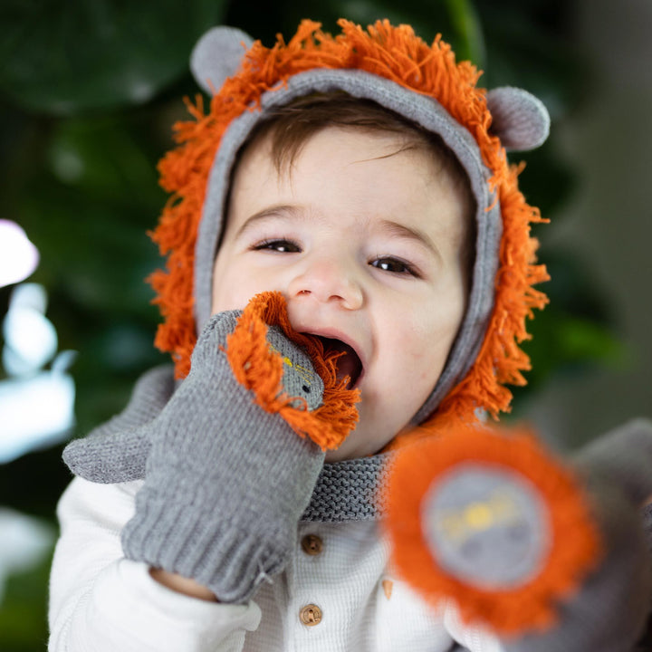 BabyToddler Knit Balaclava Hat - Leo the Lion