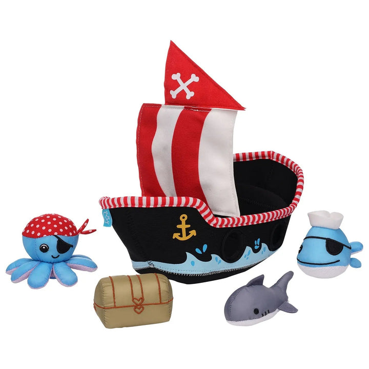 Neoprene Pirate Ship 5pc Bath Toy