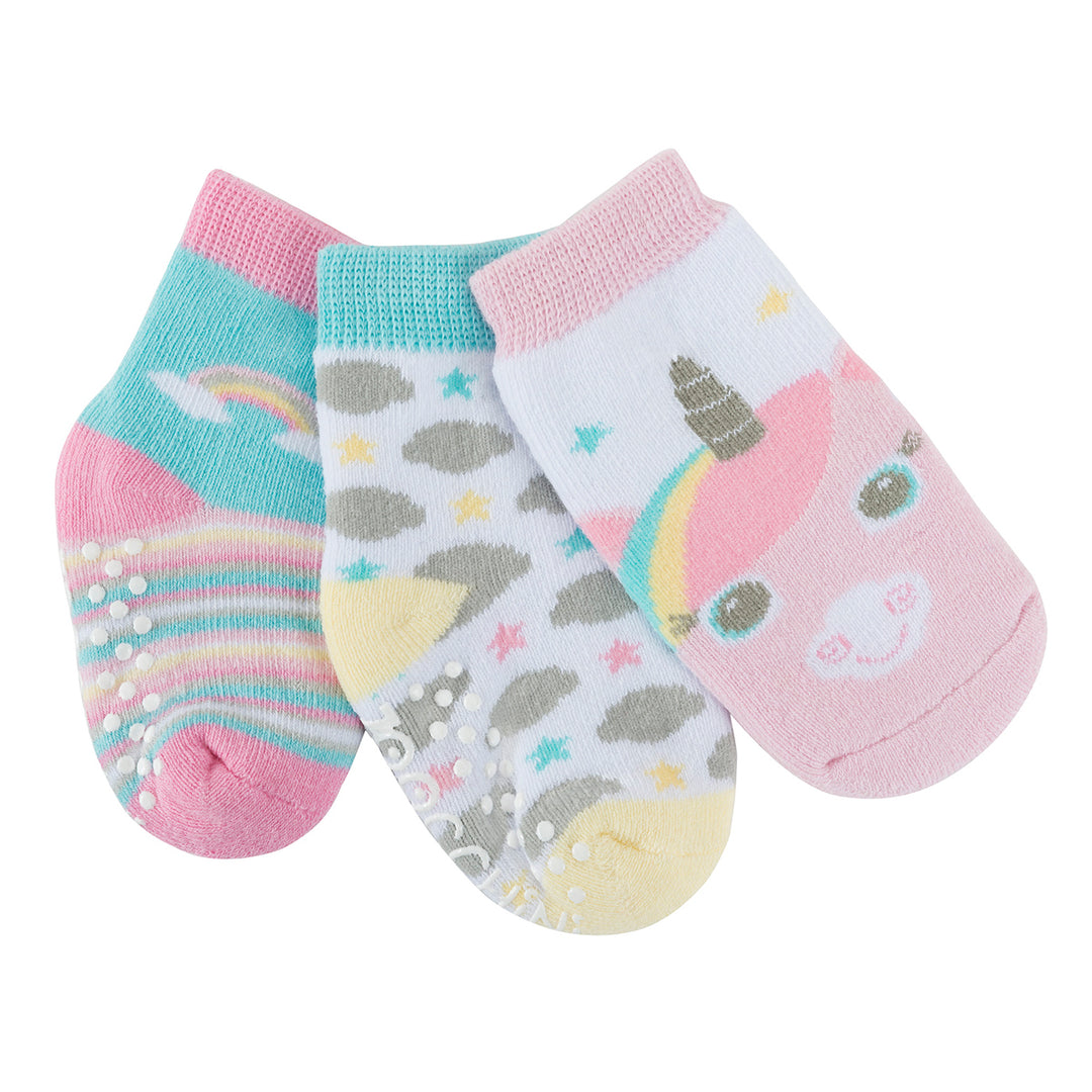 ZOOCCHINI - 3pair Comfort Terry Socks Allie Alicorn 0-24M Comfort Terry Socks Set - 3 Pair -  Allie the Alicorn 0-24M 810608030336