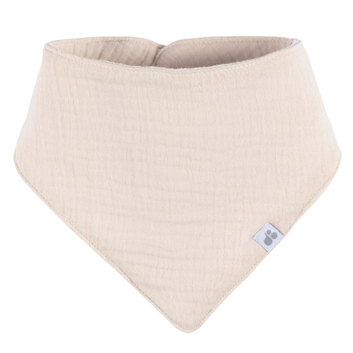 4-Pack Muslin Bandana Bibs - Tan