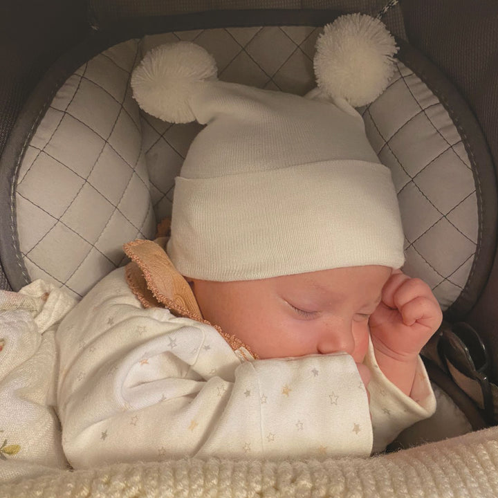 Newborn Hat - Double Pompom