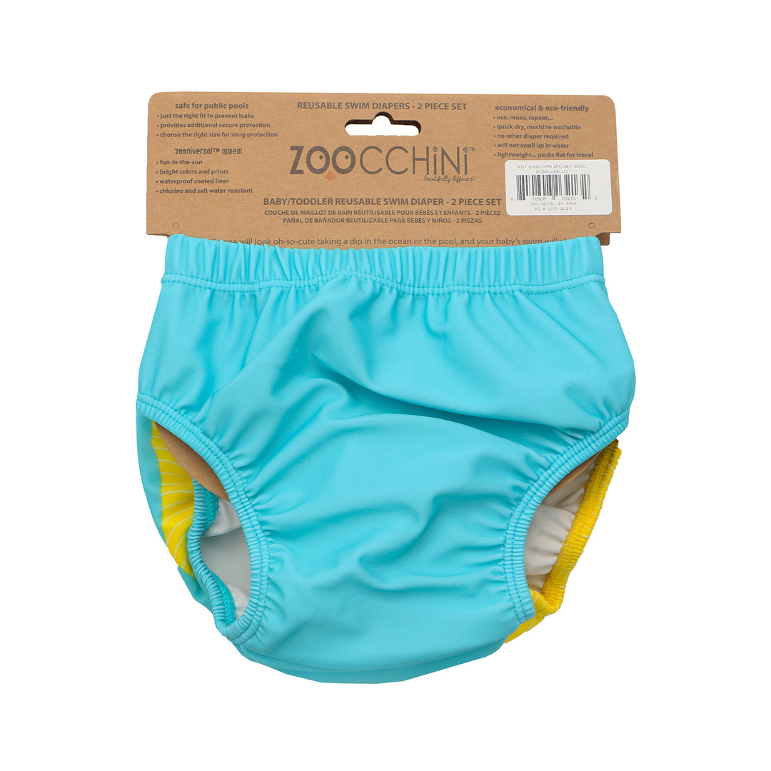 Baby-Toddler Knit Swim Diaper 2 Piece Set
