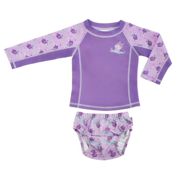 Rashguard Top + Swim Diaper 2pc Set