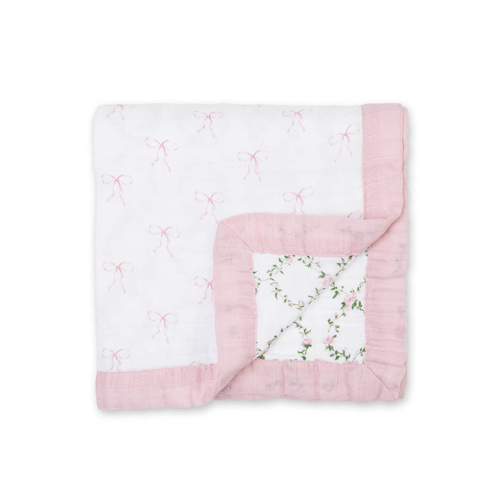 Lulujo - Muslin Quilt - Bows/Rose Trellis Muslin Quilt - Bows/Rose Trellis 628233455154