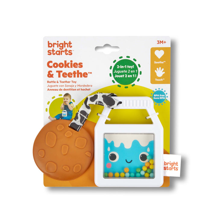 Cookies & Teethe 2-in-1 Rattle and Teether Toy