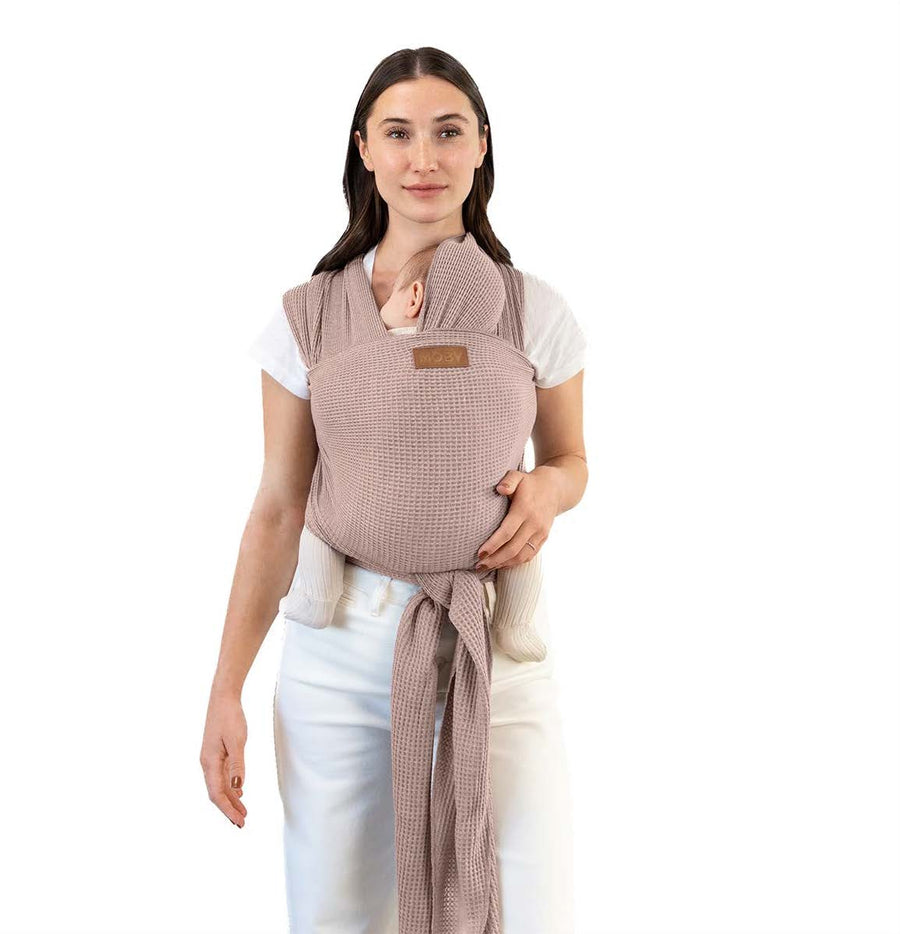 Moby - Waffle Knit Wrap - Sandstone Elements Wrap Baby Carrier - Taupe 0818770017506