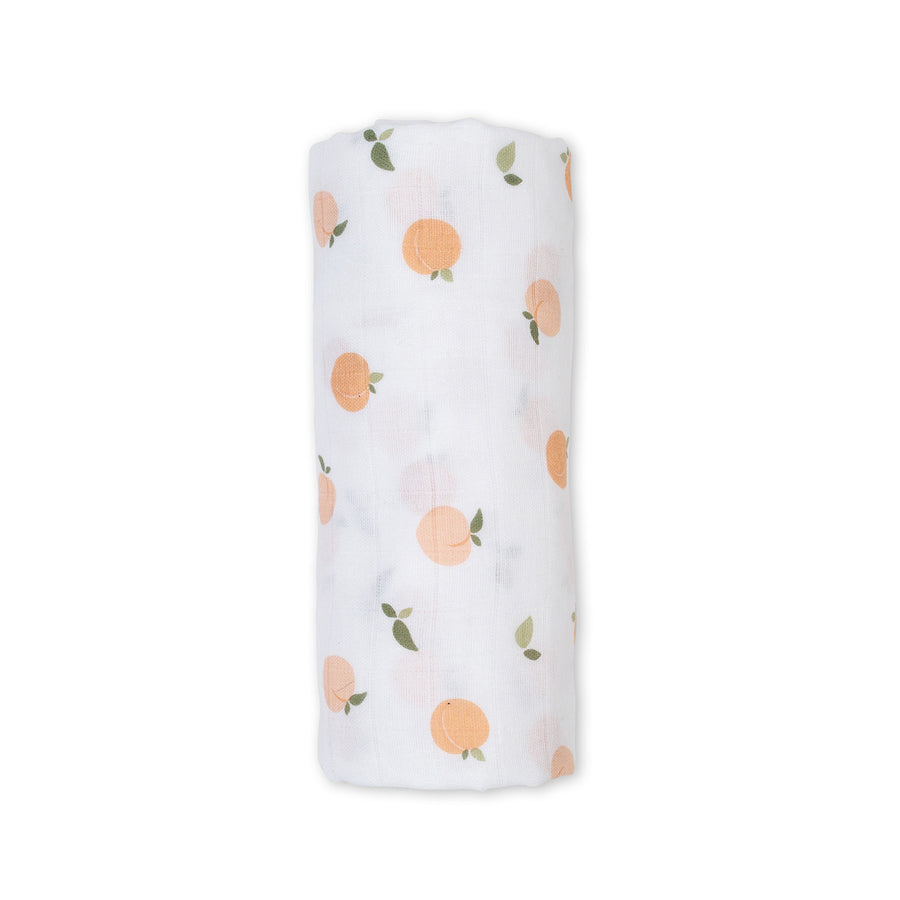 Lulujo - Swaddle Blanket Muslin Cotton LG - Peaches Swaddle Blanket Muslin Cotton LG- Peaches 628233454782