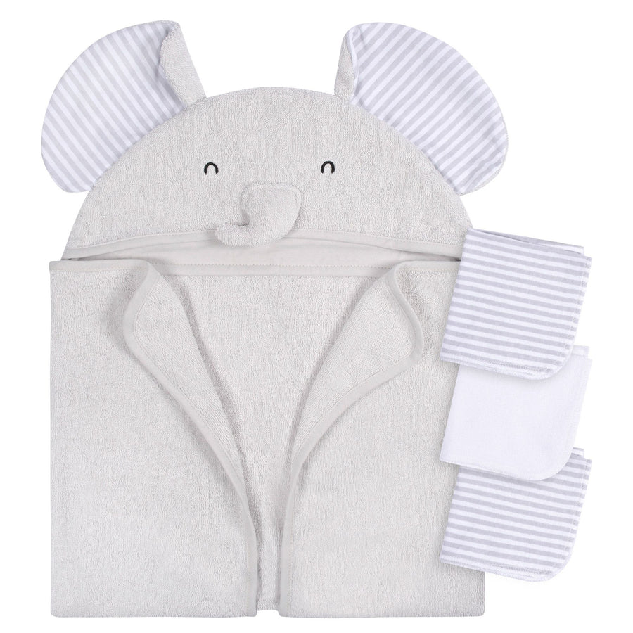 Gerber - OP2326ca - 4pc Bath Set - Grey Elephant 4 Piece Bath Set - Grey Elephant 013618423659