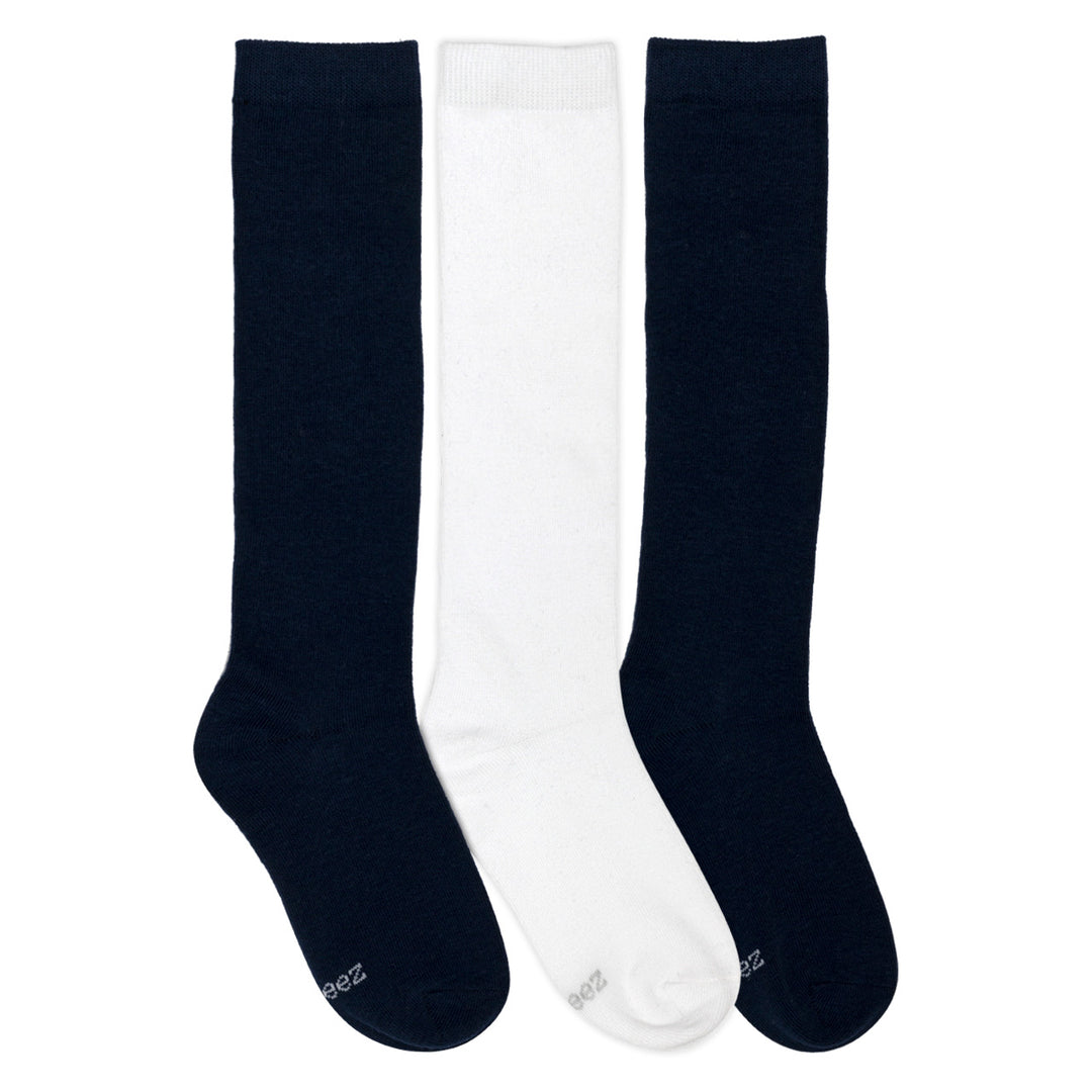 d-Robeez - F23-S24 - 3pk Kids Socks-Solid Knee Highs -9.5-11 3pk Kids Socks - Solid Knee Highs 730838974722