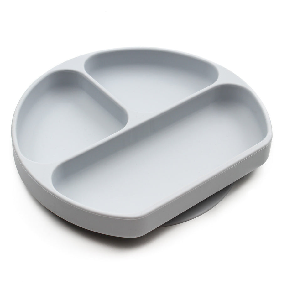 d - Bumkins - Silicone Grip Dish - Grey Silicone Grip Dish - Grey 014292637196
