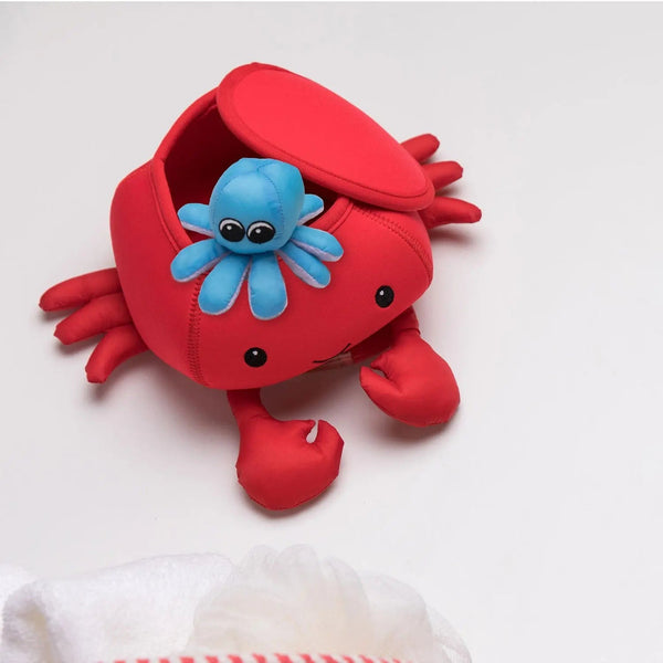 Neoprene Crab 5pc SpillnFill Bath Toy