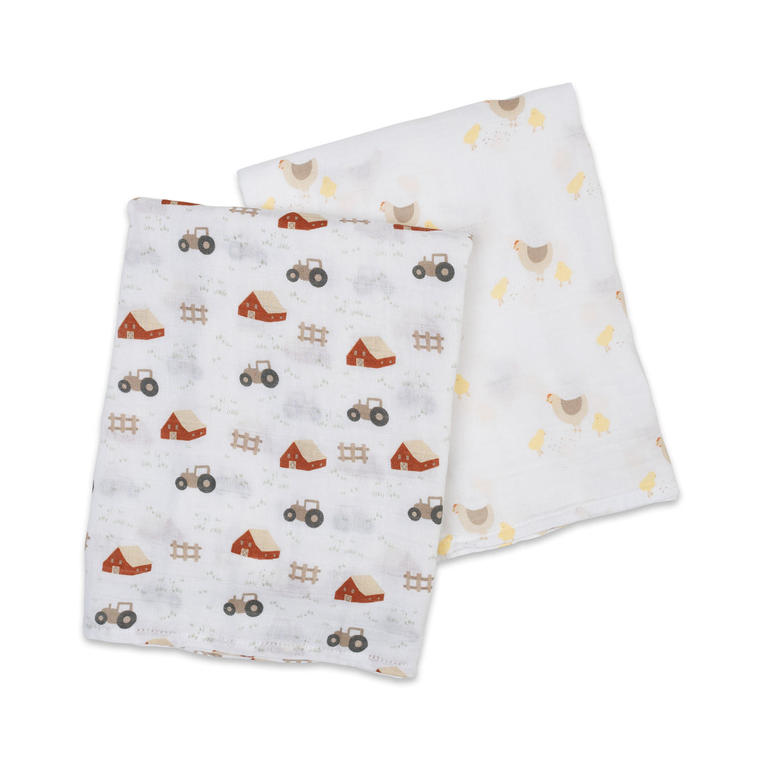 2pk Cotton Muslin Swaddle Blanket - 40x40