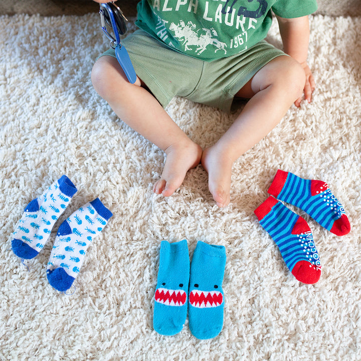 Comfort Terry Socks Set - 3 Pair -  Sherman the Shark 0-24M