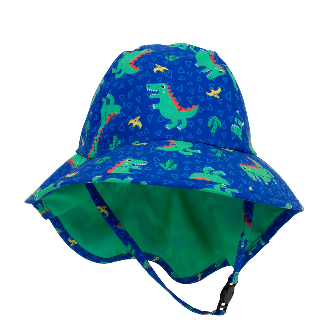 UPF50+ Baby-Toddler Cape Sun Hat - Dinosaur