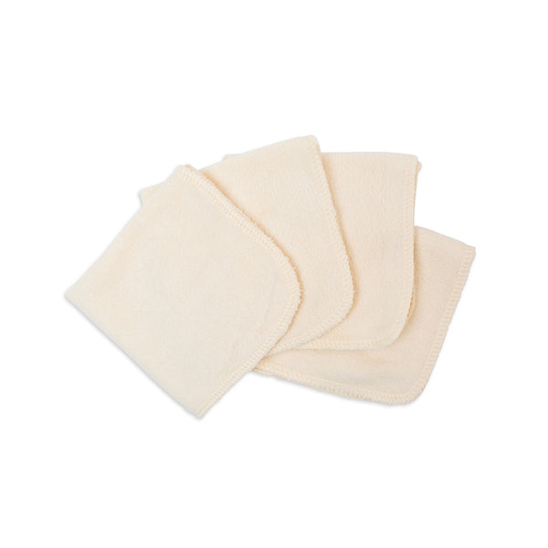 4pk Organic Cotton Wash Cloths