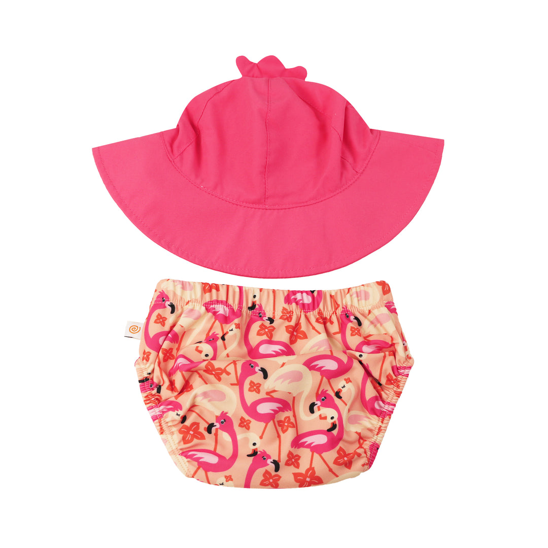 UPF50+ Baby Swim Diaper & Sun Hat Set