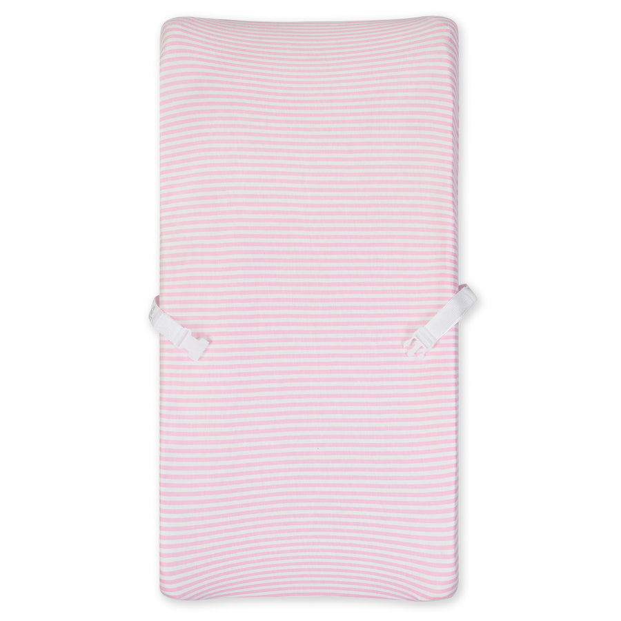 d - Gerber - 1 Pack - Organic Changing Pad Cover - Pink Gerber® 1-Pack Girls Organic Pink Changing Pad Cover 032633122149