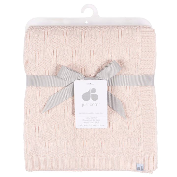 Sweater Knit Blanket - Pink