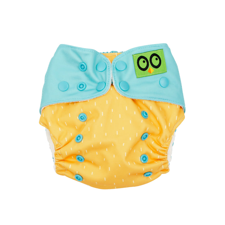 One Size Reusable Pocket Diaper with 2pk Insert - Leo the Lion