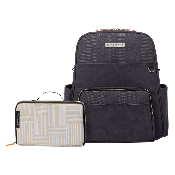 Sync Backpack Diaper Bag in Carbon Cable Stitch