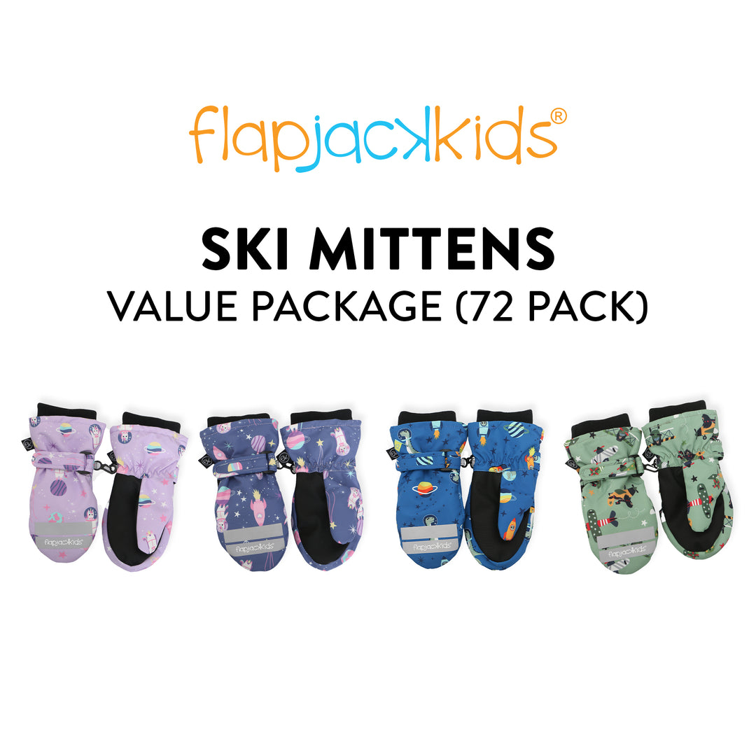 FlapJackKids - Water-Repellant Ski Mittens - 12% OFF with 72 Mitten buy-in