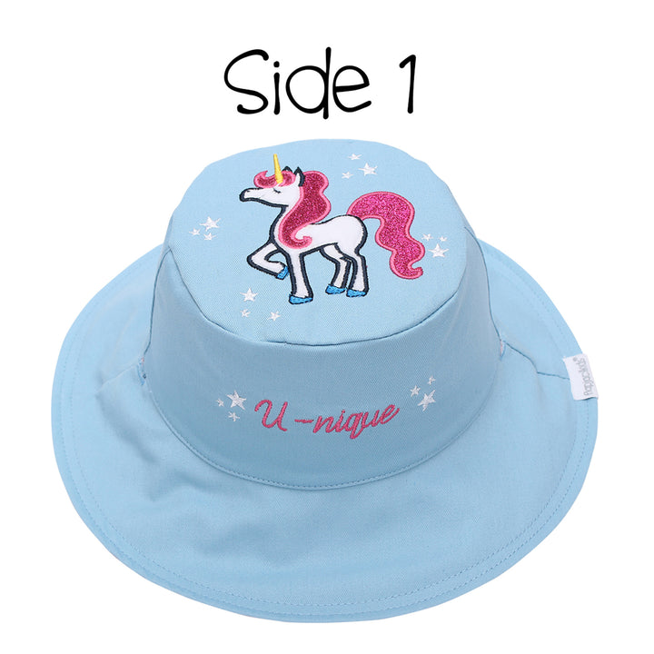 Kids UPF50+ Sun Hat - Rainbow/Unicorn