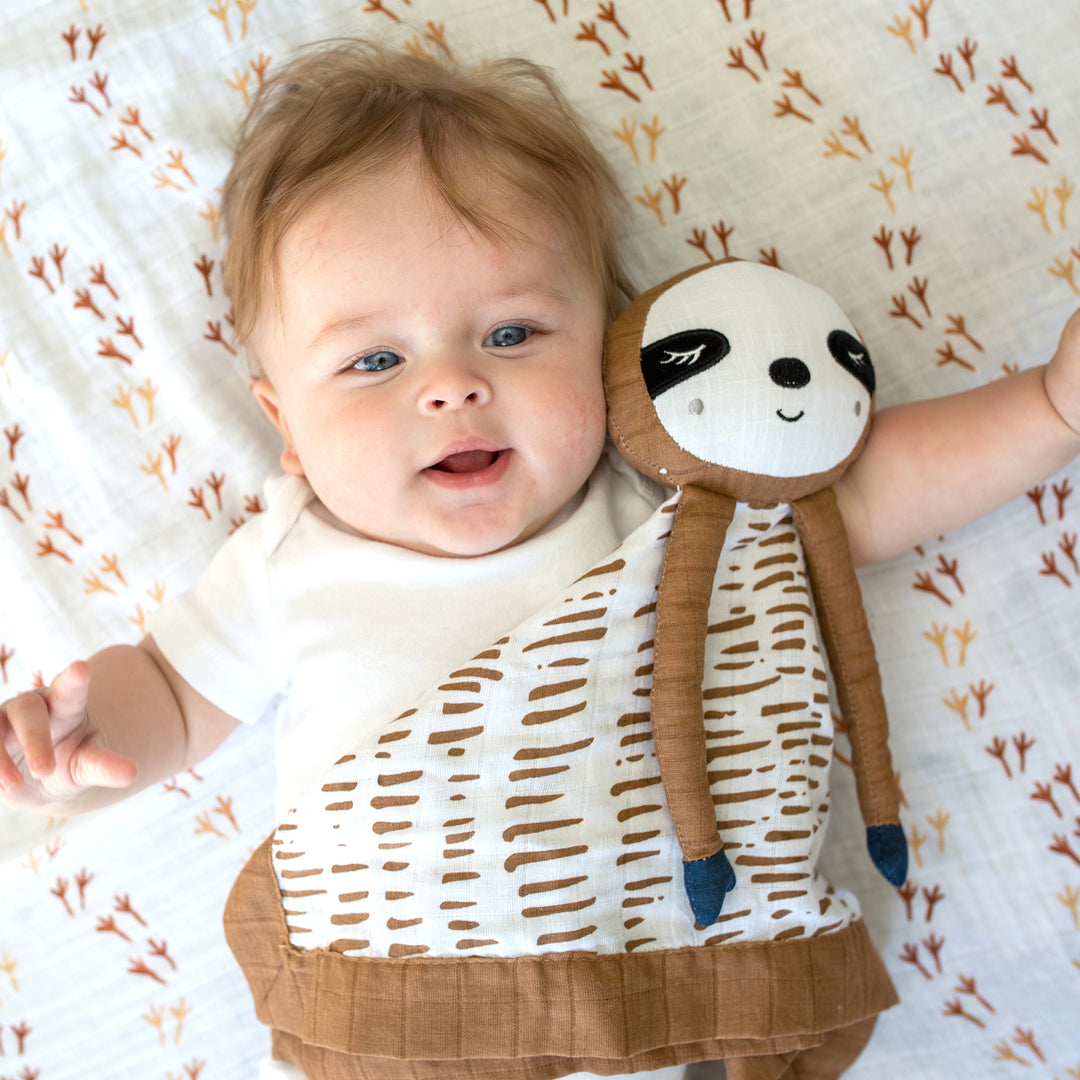 Cotton Muslin Lovey - Sloth