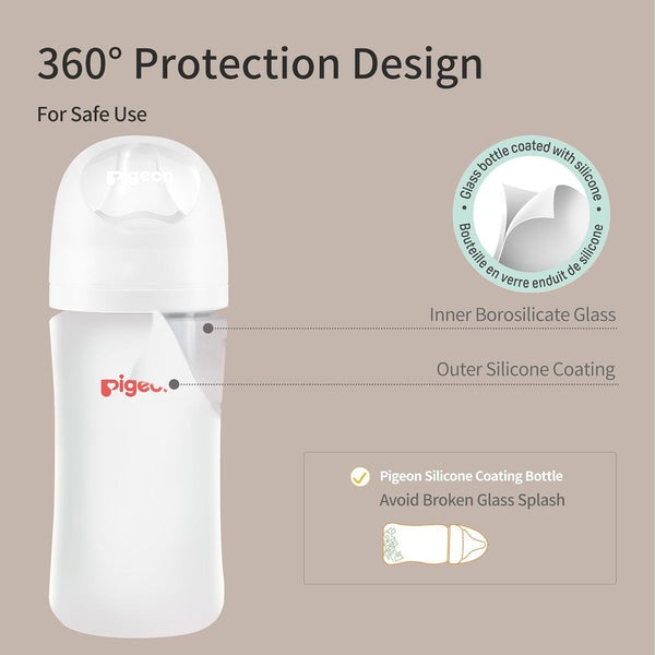 Silicone Glass Bottle 5oz with SS Nipple (0M+)