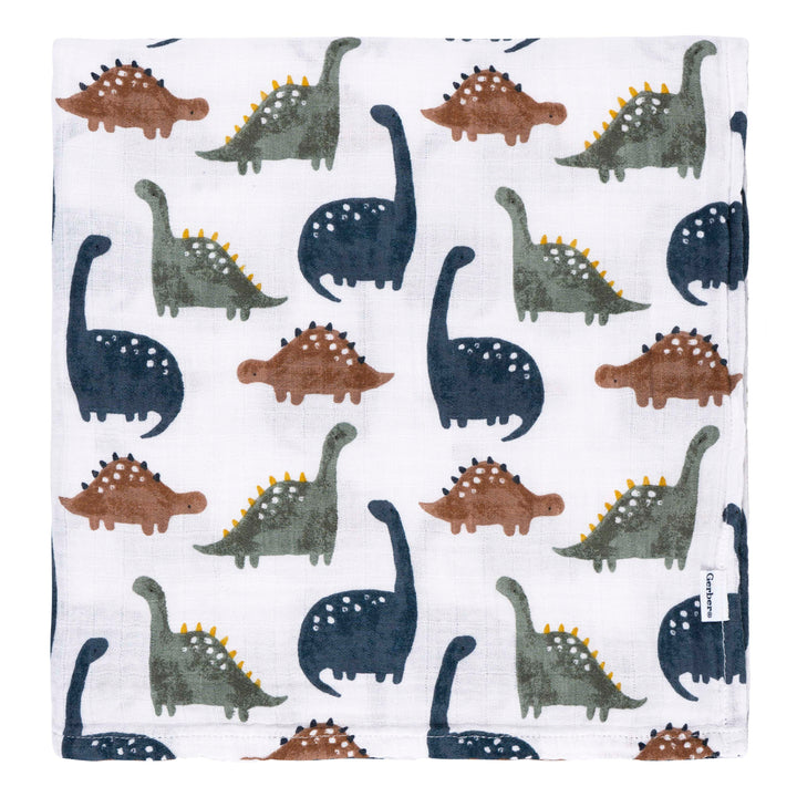 2 Pack Muslin Blanket - Dino Time