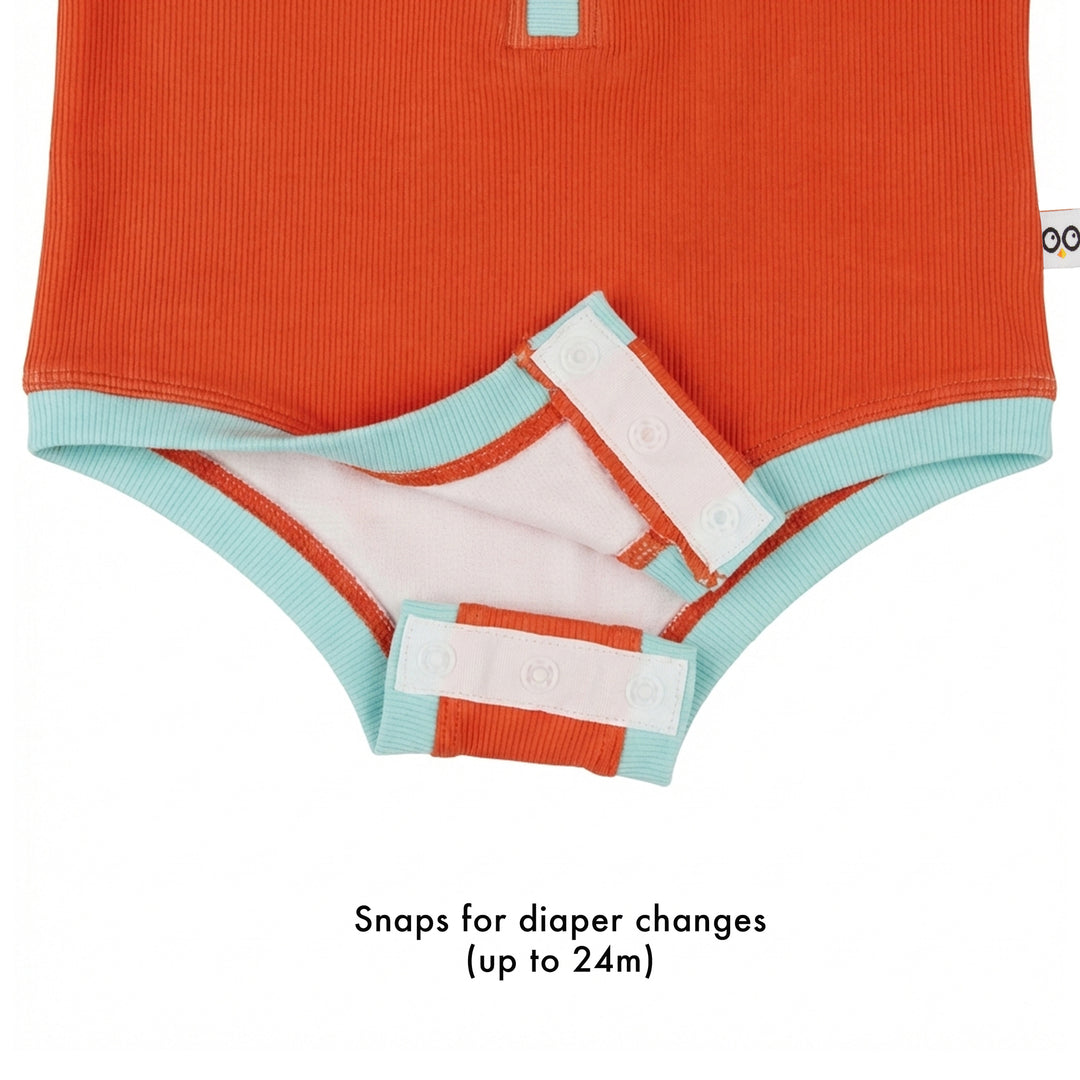 Girls Short Sleeve 1pc Solid Swimsuit