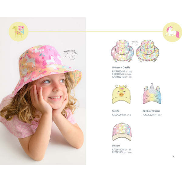 Kids UPF50+ 3D Cap - Giraffe