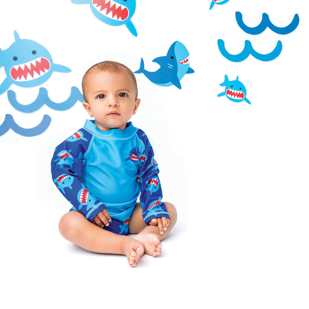 Rashguard Top + Swim Diaper 2pc Set