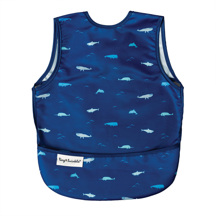 Tiny Twinkle - Apron Bib - Ocean Life 6-24M Mess-proof Apron Bib - Ocean Life 810027531438