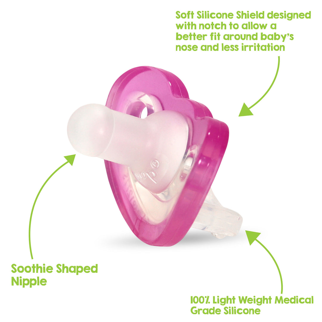 JollyPop Pacifier - 0-3M - Pink - 2 pack