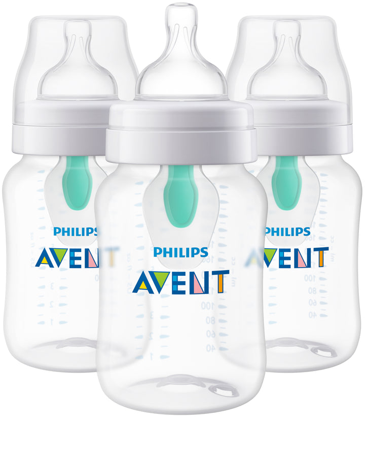 Philips Avent -Anti-colic Bottle AirFree Vent 9oz 3pk R40334 Anti-colic Baby Bottle with AirFree Vent - 9oz - 3 pack 075020093844